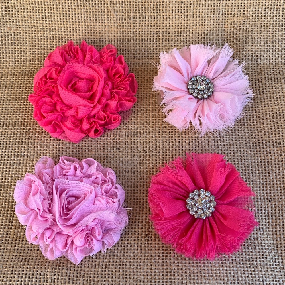 4 piece set of Pink Hair Accessory clips